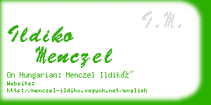 ildiko menczel business card